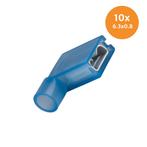 Vlakstekerhuls Geïsoleerd Haaks Blauw 10 Stuks, Ophalen of Verzenden, Nieuw