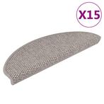 vidaXL Trapmatten zelfklevend 15 st sisal-look 65x21x4cm, Verzenden, Nieuw