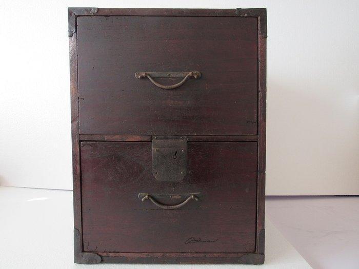 Doos - Hout, Mineraal - Antieke sluitingen en accessoires, Antiek en Kunst, Antiek | Overige Antiek