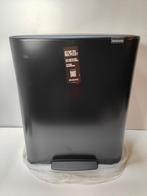 Brabantia Bo Pedal Bin 60 liter Matt Black Prullenbakken, Verzenden, Nieuw