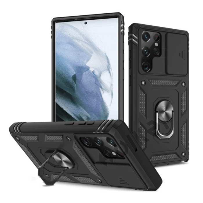 Samsung Galaxy A12 - Armor Kaarthouder Hoesje met Kickstand, Telecommunicatie, Mobiele telefoons | Hoesjes en Screenprotectors | Samsung