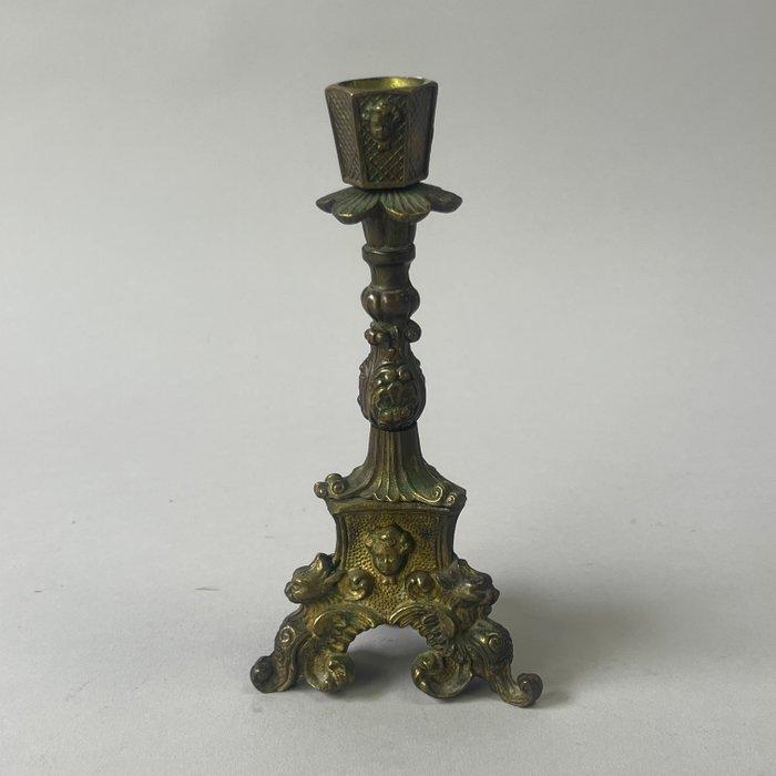 Kandelaar Antique French Gothic Bronze candleholder -, Antiek en Kunst, Antiek | Overige Antiek