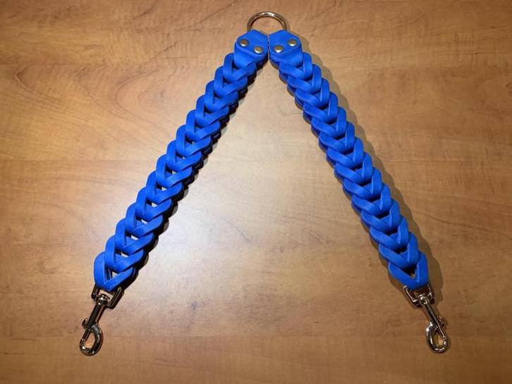 Leren duo honden riem Hard blue, Auto-onderdelen, Overige Auto-onderdelen, Nieuw, Ophalen of Verzenden