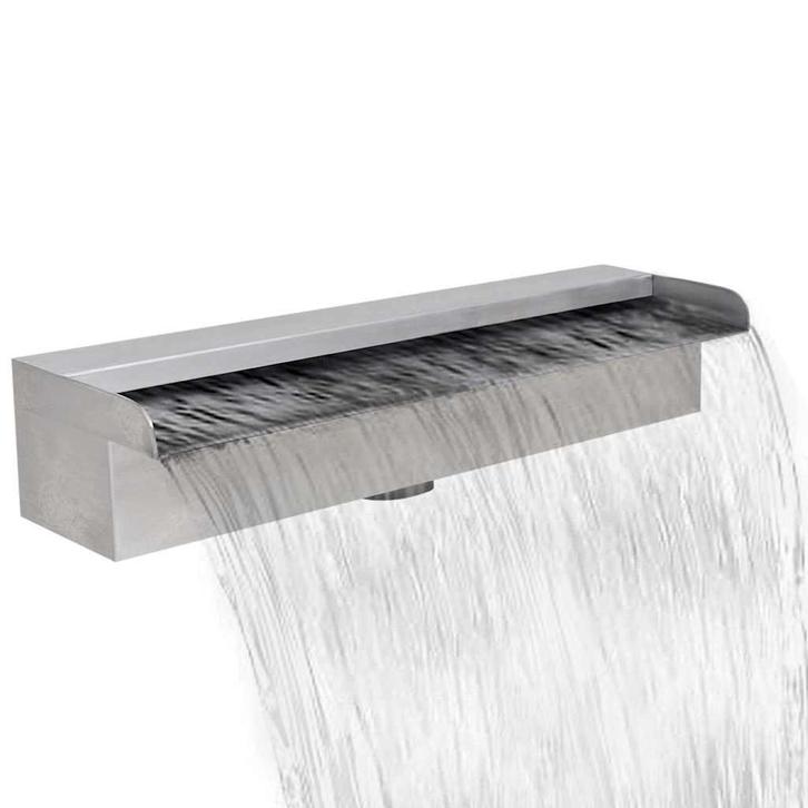 vidaXL Zwembadwaterval rechthoekig 45 cm roestvrij staal, Tuin en Terras, Waterpartijen en Fonteinen, Nieuw, Verzenden