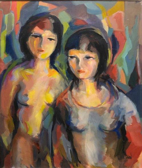 Charles Richard (1948) - Les Deux Amies, Antiek en Kunst, Kunst | Schilderijen | Klassiek