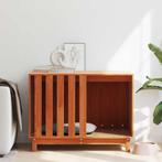 vidaXL Hondenhuis Wasbruin 100 x 70 x 70 cm Massief, Dieren en Toebehoren, Verzenden, Nieuw