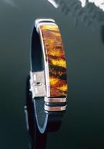 Amber Lederen armband met Baltisch amber - Vrouwen mannen, Nieuw