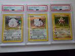 WOTC Pokémon - 3 Graded card - Chansey, Clefairy, Hitmonchan, Nieuw