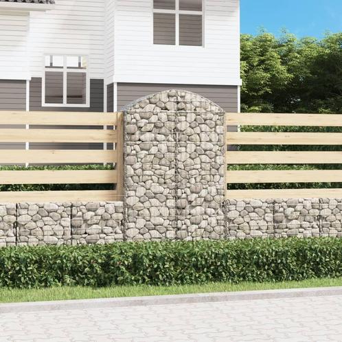 vidaXL Schanskorf gewelfd 100x50x160/180 cm gegalvaniseerd, Tuin en Terras, Bloempotten, Nieuw, Verzenden