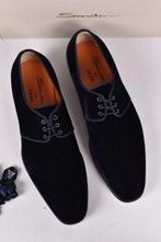 SANTONI - UK 9.5 / 43.5 - WING TIP / Velours - Veterschoenen, Nieuw