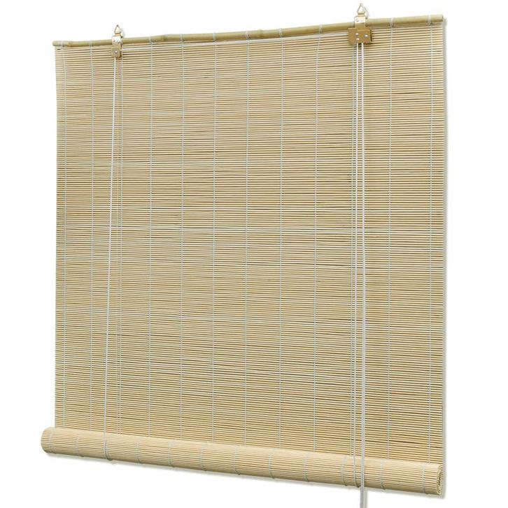 Bamboe Rolgordijn 120x160 cm Naturel | Tweede Kansje | Top!, Huis en Inrichting, Stoffering | Gordijnen en Lamellen, Bruin, Nieuw
