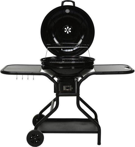 2dekans | ProGarden Grill op wielen met zijtafel zwart, Tuin en Terras, Houtskoolbarbecues, Ophalen of Verzenden