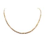 Bicolor gouden heren ketting | 47 cm (solide ketting), Ophalen of Verzenden, Gebruikt, Overige kleuren, Goud