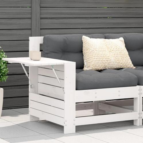 vidaXL Tuinbank met armleuning en kussen massief grenenhout, Tuin en Terras, Tuinsets en Loungesets, Nieuw, Verzenden