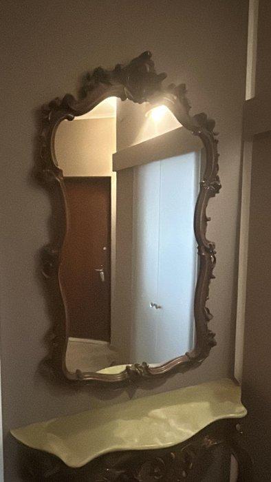 Spiegel (2) - Onyx, Hout, Glas - Konsolentafel + Spiegel, Antiquités & Art, Curiosités & Brocante