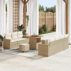 vidaXL Tuinbank Set 10 pcs beige en crèmekleurig 80 x 80 x, Tuin en Terras, Verzenden, Nieuw