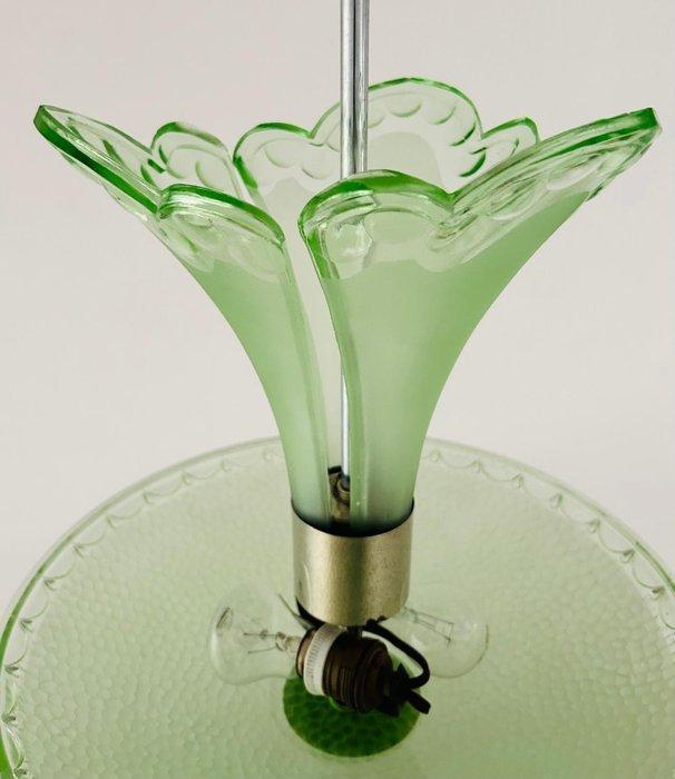 Lampe - Chrome, Verre - Lustre Art Déco de luxe, Antiek en Kunst, Kunst | Designobjecten