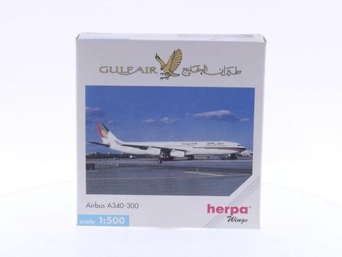 Schaal 1:500 Herpa 504560 Gulf Air - Airbus A340-300 Reg...., Hobby en Vrije tijd, Modelbouw | Vliegtuigen en Helikopters, Gebruikt