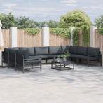 vidaXL Tuinbank Set Antraciet Staal, Tuin en Terras, Verzenden, Nieuw