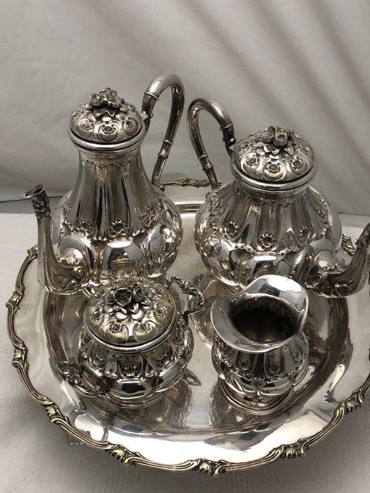 Tafelservies (5) - zilveren metaal - Jouw service en koffie., Antiek en Kunst, Antiek | Meubels | Tafels