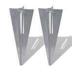 vidaXL Piquets de poteau de clôture 2 pcs acier, Verzenden, Neuf