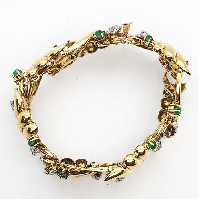 Armband - 18 karaat Geel goud - 0.13ct. tw. Diamant, Handtassen en Accessoires, Armbanden