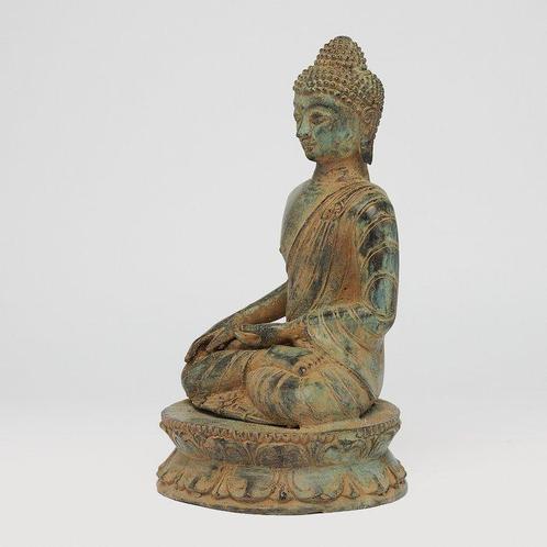 Beeld, No Reserve Price - Patinated Buddha Statue,, Antiek en Kunst, Kunst | Designobjecten