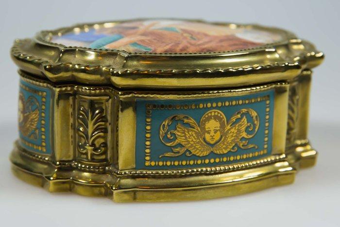 Franklin Mint vergulde speeldoos - Muziekdoos met een, Antiek en Kunst, Curiosa en Brocante