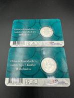 Nederland. Coincard ½ Gulden 1921 + 1929 Wilhelmina