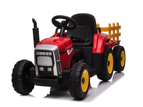 Tractor rood, 2x 12 volt motoren, elektrische kindertractor., Kinderen en Baby's, Speelgoed | Buiten | Accuvoertuigen, Ophalen of Verzenden