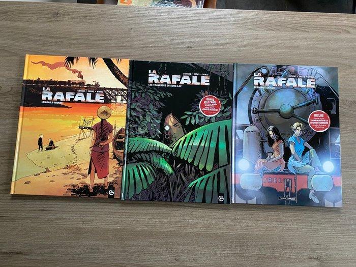 La Rafale T1 à T3 + 3x dédicace - Série complète - 3x C - 3, Boeken, Stripverhalen
