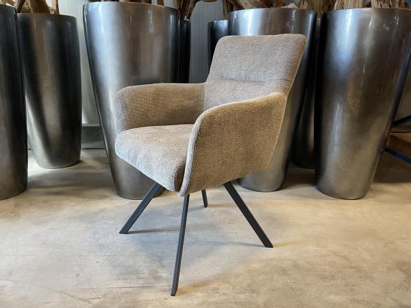 Veiling - Eetkamerstoel Manur (set van 4) weefstof - liver, Huis en Inrichting, Stoelen