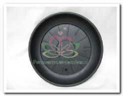 Schotel Domus 35 cm. zwart.  bloemschikken en decoratie