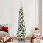vidaXL Slanke Kerstboom met decoratieve touwlichten Wit 210, Verzenden, Nieuw