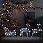 vidaXL Kerstdecoratie rendieren en slee 60 LEDs, Verzenden