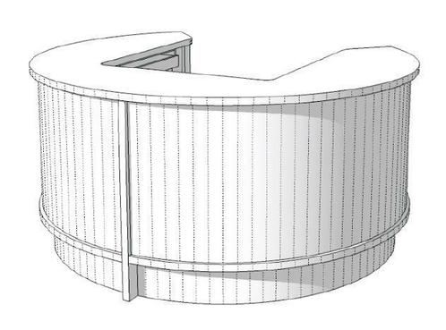 *TIP*  Toonbank wit rond 100 cm hoog, Articles professionnels, Aménagement de Bureau & Magasin | Commerce & Inventaire, Enlèvement ou Envoi