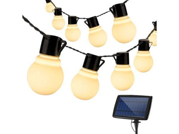 Veiling - JPro Lemon 50 Warm/Wit Lichtsnoer op Zonne-Energie, Tuin en Terras, Buitenverlichting, Nieuw