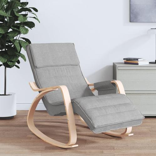 vidaXL Schommelstoel stof lichtgrijs, Huis en Inrichting, Stoelen, Nieuw, Verzenden