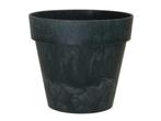 Bloempot flowerpot ibiza betonlook loodlook 12 cm zwart, Nieuw