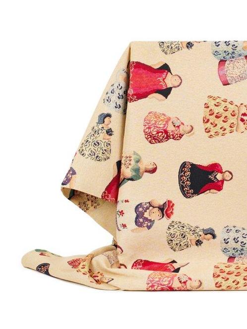 Hoge kwaliteit GOBELIN-stof met poppenpatronen - 2,90 x 2,80, Antiek en Kunst, Antiek | Tapijten, Tafelkleden en Textiel