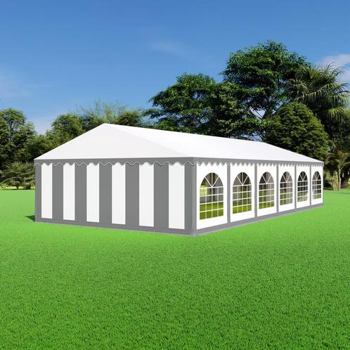 Partytent 6x12 PVC - Premium | Grijs / wit, Tuin en Terras, Partytenten, 8 meter of meer, Partytent, Nieuw, 6 meter of meer, Verzenden