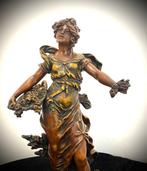 L&F Moreau - Groot Art Nouveau - Sculpture, Jeunesse - 44, Antiquités & Art