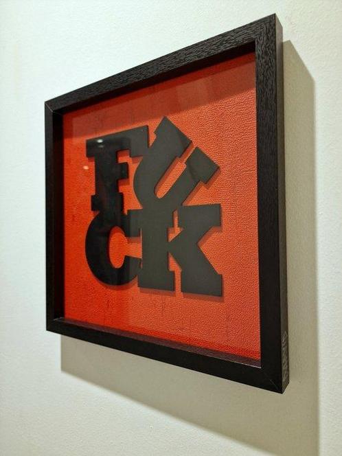 Daavid - NO RESERVE PRICE LOVE NOIR ET ROUGE, Antiek en Kunst, Kunst | Schilderijen | Modern