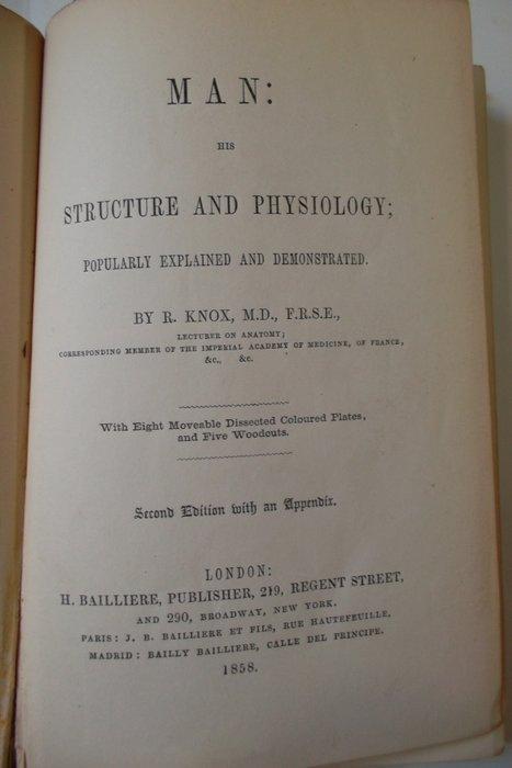 R. Knox - Man: his structure and physiology; popularly, Antiek en Kunst, Antiek | Boeken en Manuscripten