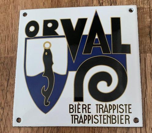 2 beautiful enameled doorpost signs for Orval in excellent, Antiek en Kunst, Antiek | Wandborden en Tegels