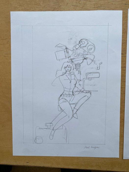 Kuijpers, Henk - Originele cover Por Dios 2 + schets +, Boeken, Stripverhalen