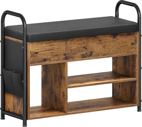 Schoenenbank - Opbergvak - Handvatten - Bruin, Huis en Inrichting, Kasten | Schoenenkasten, Nieuw, Ophalen of Verzenden