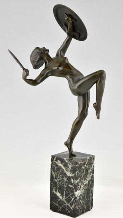 Pierre Le Faguays - sculptuur, ART DECO Dansend naakt met, Antiek en Kunst, Antiek | Meubels | Stoelen en Sofa's