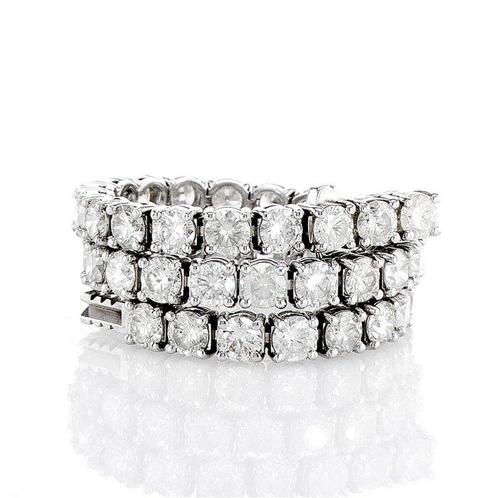 Zonder Minimumprijs - Armband - 14 karaat Witgoud - 10.12ct., Handtassen en Accessoires, Armbanden
