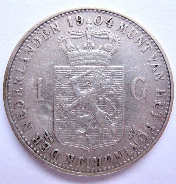 Nederland. Wilhelmina. 1 Gulden 1904 (Zonder minimumprijs), Postzegels en Munten, Munten | Nederland